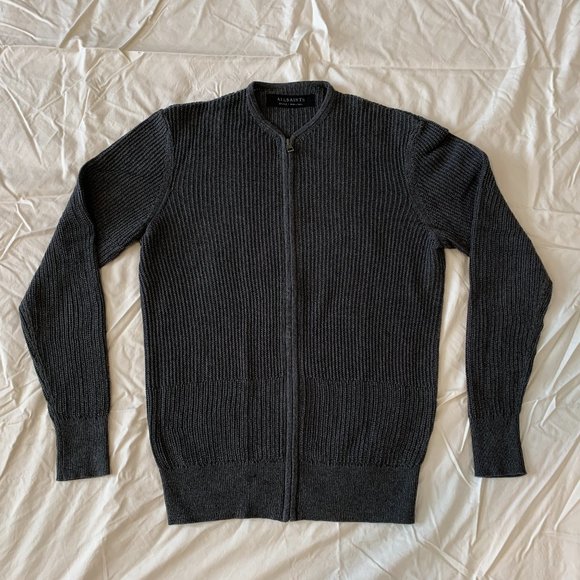 All Saints Metz Knit Cardigan Small Grey - Picture 3 of 9